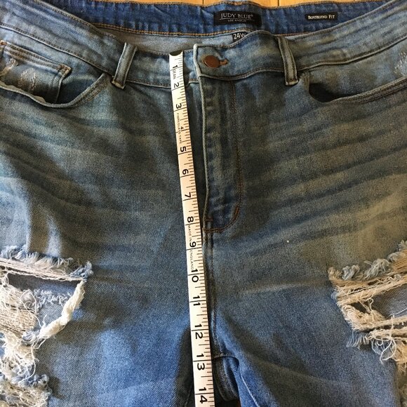 NWOT Judy Blue Distressed High Waist Blue Jeans - Picture 14 of 16